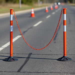 Poteaux de délimitation routière Vevor 34 pouces avec base lestée réfléchissante, contrôle de sécurité routière, modèle rouge D0100X30KV8 - Product Image 2