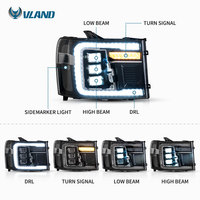 VLAND Factory LED phares SLE 2007-2013 Kit de carrosserie accessoires pièces de voiture Auto séquentiel phares pour GMC sierra 1500
