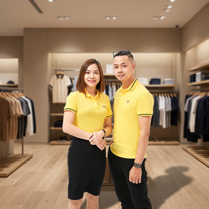 เสื้อโปโลสีเหลืองสำหรับผู้ชายและผู้หญิง - Product Image 2