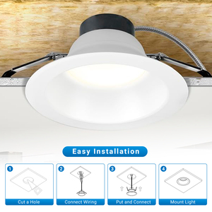 Downlight encastré en aluminium <span class=keywords><strong>pour</strong></span> intérieur, 8 pouces, 26W-22W-16W, CRI80+, IP54, LED commerciale, 110 ° Angle de faisceau 5CCT - Product Image 6