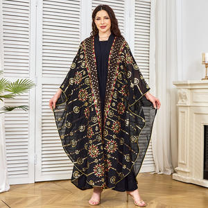 2025 nuovo abito da festa da donna musulmano 2 pz Set <span class=keywords><strong>arabo</strong></span> Dubai abito paillettes <span class=keywords><strong>Abaya</strong></span> Bat maniche Rayon traspirante matrimonio - Product Image 1