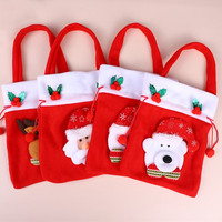 Offre Spéciale poupée sac de bonbons de noël joli sac cadeau de noël sac fourre-tout en feutre paquet de noël décoration de poche