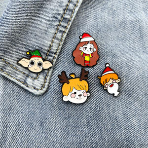 Nuevo Insignia Metálica Grabada y Tallada para Navidad o Graduación, Estilo Europeo Americano, Personaje Clásico de Cine y Televisión, Creativa, Personalizada para <span class=keywords><strong>Academia</strong></span> - Product Image 5