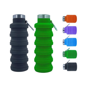Bouteille d'eau en silicone de grande capacité, réutilisable, pliable, légère, bouteille d'eau de sport légère, bouteilles de sport légères pour le camping - Product Image 1