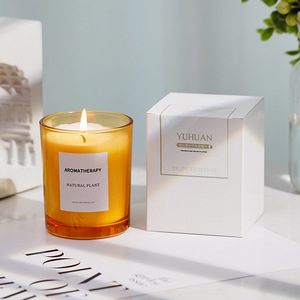 Yuhuan Scented Candle Orange Glass Smokeless Fragrance Diffuser For Home Relaxation - Product Image 5