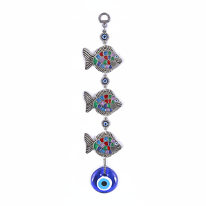 Colgante de pared de pez de 3 colores, decoración con cuentas de cristal hechas a mano, de Turquía - Product Image 4