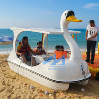 Bateau à pédales gonflable en bois M-078 en forme de cygne ou d'oie pour divertissement familial, usage domestique et intérieur, capacité 100-500 kg, fabriqué à Guangzhou