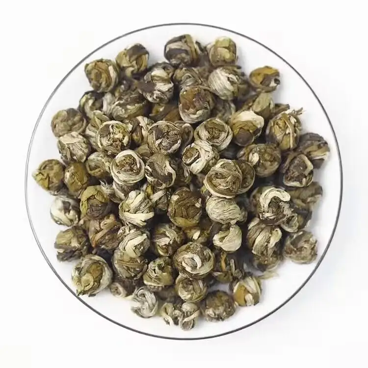 Good Quality jasmine dragon pearls health slimming scented tea ball jasmine flavor green tea