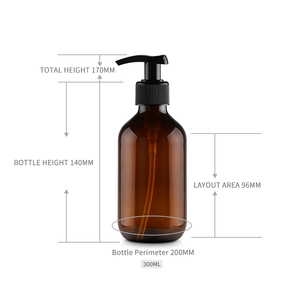 ボストンヘアオイルシャンプーローションボトルアンバー空の<span class=keywords><strong>PET</strong></span> 300ml500mlプラスチック、化粧品手洗い包装用ポンプ付き500 Ml - Product Image 5