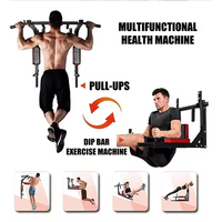 Barra de Dominadas de Acero para Entrenamiento, Máquina de Ejercicio Montada en la Pared para el Hogar