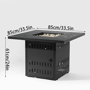 Durable Metal Propane Gas <b>Fire</b> Pit <b>Table</b> Indoor/<b>Outdoor</b> <b>Fire</b> Bowl for Patio & Garden Parties - Product Image 2