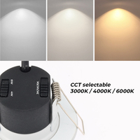 Projecteurs LED de style européen 4W 6W à intensité variable, anti-éblouissement, étanches IP65, résistants au feu, 3 températures de couleur sélectionnables, 60 degrés, haute qualité