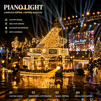 Giant LED Piano Light Installation for Shopping Mall Event Decoration Outdoor Waterproof Musical Theme Display