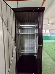 <span class=keywords><strong>Abri</strong></span> de stockage d'outils de <span class=keywords><strong>jardin</strong></span> extérieur en métal de <span class=keywords><strong>4x3</strong></span> pieds, avec portes verrouillables, structure de cadre mise à jour pour pelouse de patio de <span class=keywords><strong>jardin</strong></span> d'arrière-cour, noir - Product Image 4