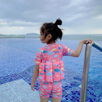 Custom Groothandel Cartoon Print Cover Up Drijvende Baby Kids Pak Float Eendelig Badpak 2024 Badmode Drijfvermogen Voor Meisjes Jongens
