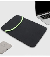 Sarung Laptop Neoprena Multi-Ukuran Sederhana Tahan Air, Pelindung Lembut dengan Tali dan Pegangan untuk PC Tablet Notebook