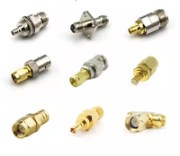 RY Connecteur RP SMA plaqué or SMA-JK Adaptateur coaxial RF femelle à mâle Double droit pour antennes radio WiFi