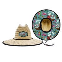Sombrero De Paja De viaje Popular visera tropical OEM salvavidas sombreros De paja Sombrero De Paja