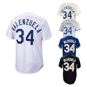 Maillot de baseball américain pas cher cousu sur le dessus 34 Fernando <span class=keywords><strong>Valenzuela</strong></span> - Product Image 4