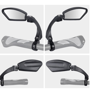 Superficie de espejo ajustable de acero inoxidable, espejos retrovisores para bicicleta, abrazadera de tubo de aleación de aluminio, espejo retrovisor para bicicleta de 360 ° - Product Image 1