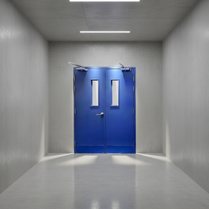 Porte en acier ignifugée homologuée UL, porte de sortie commerciale en métal creux - Product Image 1
