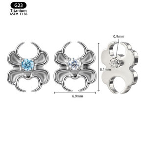 G23 टाइटेनियम भेदी डी टिटानीयो सीज़ 16 ग्राम कान ट्रेटिलेज हेलिक्स शंकु लोब फ्लैट बैक लेरेट गहने - Product Image 3
