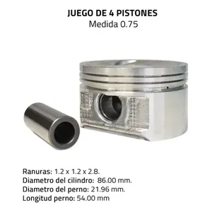 Per Honda Accord 4 Cyl 2.3 Set pistoni 98/02 SOHC 30 parti del motore nuove e usate tra cui biella e albero motore - Product Image 6