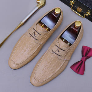 New British Casual Luxury Handcrafted Men's Oxford <b>Leather</b> Formal <b>Shoes</b> Evergreen Breathable Anti-Slippery Lace-Up Closure for - Product Image 1