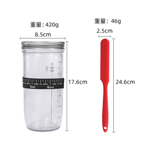 Rộng miệng sourdough Starter Jar Kit sourdough Starter Jar với ngày đánh dấu ăn ban nhạc, Nhiệt kế cho bánh mì nướng - Product Image 5