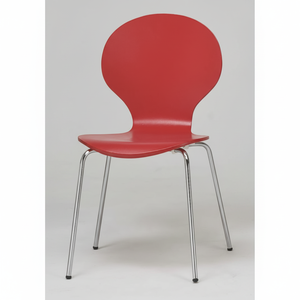 Mesa de comedor y sillas de madera apilables blancas modernas para uso doméstico o en la cocina - Product Image 1