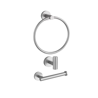 Ensemble de 3 accessoires de salle de bain modernes en acier inoxydable, luxe, fixation murale, porte-serviettes, porte-papier toilette, accessoires de salle de bain
