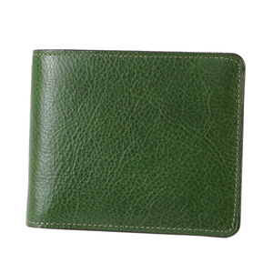Japanese Retro Genuine Leather <b>Wallet</b> <b>For</b> <b>Men</b> 5 Inch Green <b>RFID</b> Blocking Short Style With Card Slots And Coin Pocket - Product Image 1