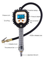 Durable Auto Tire Air Inflating Digital Inflatable Tire Pressure Gauge