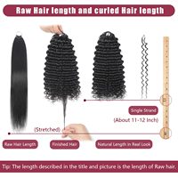 Extensions de cheveux humains 100% naturels bruts, sans nœuds, pré-séparées, pour tressage, styles Deep Wave, Water Wave, Feather Crochet et Feather Line