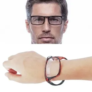 Óculos de relógio dobrável TR90 Óculos de leitura masculino Nova moda portátil Óculos para Presbiopia Fácil de transportar 1.0 2.0 3.0