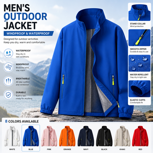 Hiking Outdoor <b>Jacket</b> Packable Rain Protection Coat Travel Gear Team Uniform Corporate Branding Functional Shell <b>Jacket</b> - Product Image 1