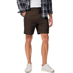 FOXA Short chino classique pour homme, 7 pouces, en sergé de coton, décontracté, avec poches, taille extensible, été - Product Image 1