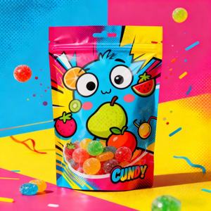 Sac réutilisable en plastique design personnalisé pour biscuits chocolat bonbon noix pochette debout à fermeture éclair de qualité alimentaire pochette en mylar - Product Image 5