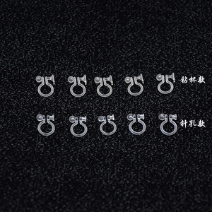 Boucles d'oreilles à clipser en forme de U, clips d'oreille en résine pour oreilles non percées, style coupelle diamant, style trou de broche EJ17 - Product Image 4