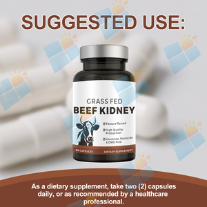 Capsule di Reni di Manzo Nutrito ad Erba, Formula Personalizzata OEM ODM, Etichetta Privata, Vendita all'Ingrosso, Integratore per il Supporto Renale e Immunitario - Product Image 3