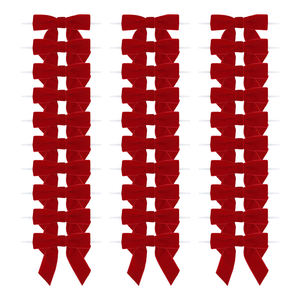 Noeud de décoration en velours irisé de luxe OEM en polyester PP fait à la main pour Noël, mariage, anniversaire, Saint-Valentin - Product Image 1