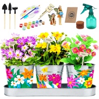 Pots et jardinières pour enfants, kits d'outils de plantation et de culture, peinture et plantes, ensemble d'outils de jardinage, arts et artisanat, jouet éducatif