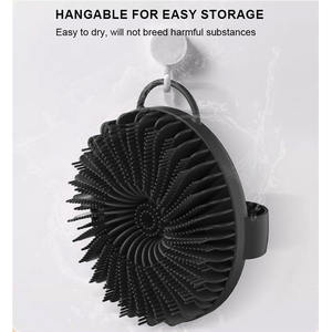 فرشاة حمام ساخنة مضادة للبكتيريا محمولة باليد مستديرة من السيليكون الناعم لتقشير الجلد ، فرشاة تنظيف الظهر والحمام للرجال - Product Image 6