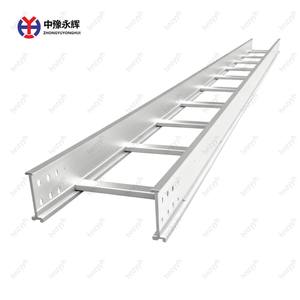 Bandeja de cables de escalera de acero galvanizado en caliente 200x100mm para cableado de alimentación de fábrica industrial y tendido de cables de construcción - Product Image 2