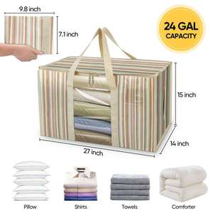 Sturdy & Durable Clothes <b>Storage</b> Bags Totes <b>Bins</b> Packing Moving Bags for College Supplies - Product Image 5