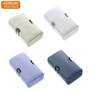 Vina Oem Odm Rechargeable 3 Pcs 4500mah Emergency Charging Ultra Compact Mini Power Banks Portable Charger With Charging Dock