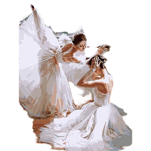 Kit Pittura a Numeri DZ1458, Dipinto a Olio Ballerina su Tela 40x50CM Senza Cornice per Vendita all'Ingrosso - Product Image 1