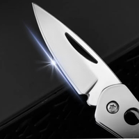 Mini couteau pliant en acier inoxydable, porte-clés, petit couteau utilitaire pliable portable pour le camping en plein air, EDC