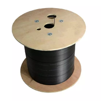 Tambor de madera para interior y exterior, 1 núcleo, 2 núcleos, 1km, 2km, modo único, Cable de caída de fibra óptica FTTH