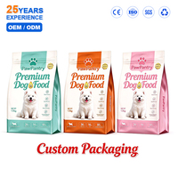 Sachet refermable à fond plat pour aliments pour animaux de compagnie, imprimé sur mesure, avec fermeture éclair, emballage en gravure pour aliments pour chiens et chats